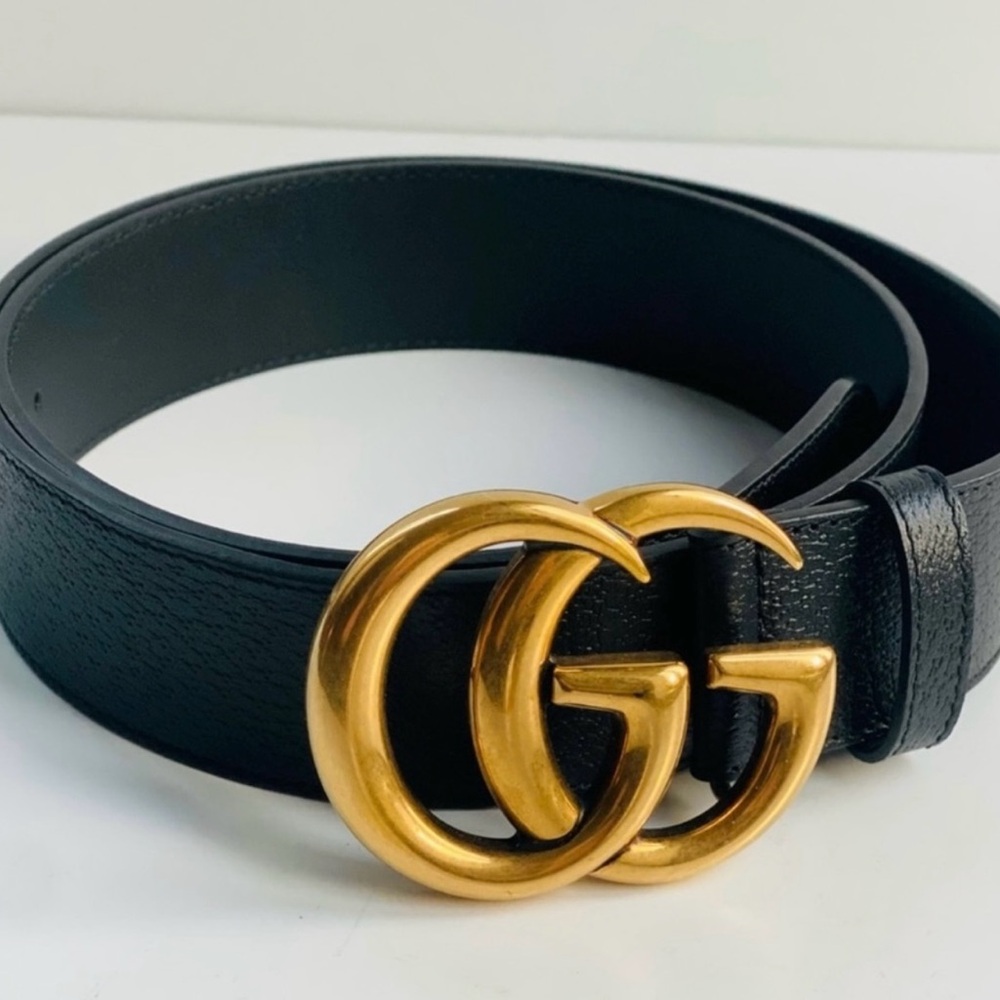 Gucci Double G buckle Marmont Leather Belt